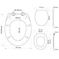 kompatibler WC Sitz Tokio, U-Shape, Absenkautomatik, weiß