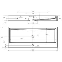 Treos Mineralguss Waschbecken mit Hahnloch Weiss Matt