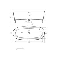 Treos Mineralguss Badewanne Weiss Matt