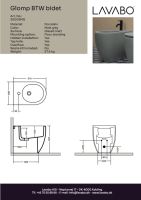 LAVABO A/S Glomp Stand-Bidet Grau Matt