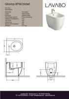 LAVABO A/S Glomp Stand-Bidet Weiß Matt