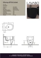 LAVABO A/S Glomp Stand-Bidet Schwarz Matt