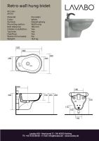 LAVABO A/S Retro Wand-Bidet Weiß