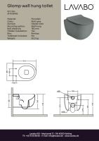 LAVABO A/S Glomp Wand-Tiefspül-WC Grau Matt
