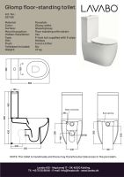 LAVABO A/S Glomp Stand-Tiefspül-WC mit Ohne Spülrand, mit Spülkasten Weiß