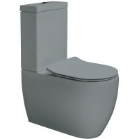 LAVABO A/S Glomp Stand-Tiefspül-WC mit Ohne Spülrand, mit Spülkasten Grau Matt