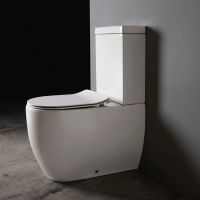 LAVABO A/S Glomp Stand-Tiefspül-WC mit Ohne Spülrand, mit Spülkasten Weiß Matt
