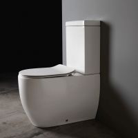 LAVABO A/S Glomp Stand-Tiefspül-WC mit Ohne Spülrand, mit Spülkasten Weiß Matt