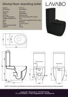 LAVABO A/S Glomp Stand-Tiefspül-WC mit Ohne Spülrand, mit Spülkasten Schwarz Matt