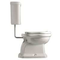 LAVABO A/S Retro High Stand-Tiefspül-WC. Wandmontierter Spülkasten Weiß
