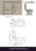 LAVABO A/S Retro Monoblocco Stand-Tiefspül-WC Weiß
