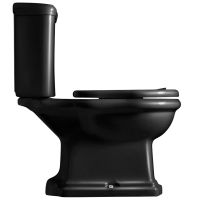 LAVABO A/S Retro Monoblocco Stand-Tiefspül-WC Schwarz