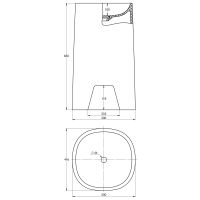 Treos Mineralguss Standwaschbecken Weiss Matt