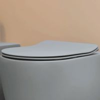 LAVABO A/S Glomp WC-Sitz, Abnehmbar mit Absenkbarautomatik Grau Matt