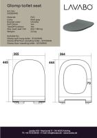 LAVABO A/S Glomp WC-Sitz, Abnehmbar mit Absenkbarautomatik Grau Matt