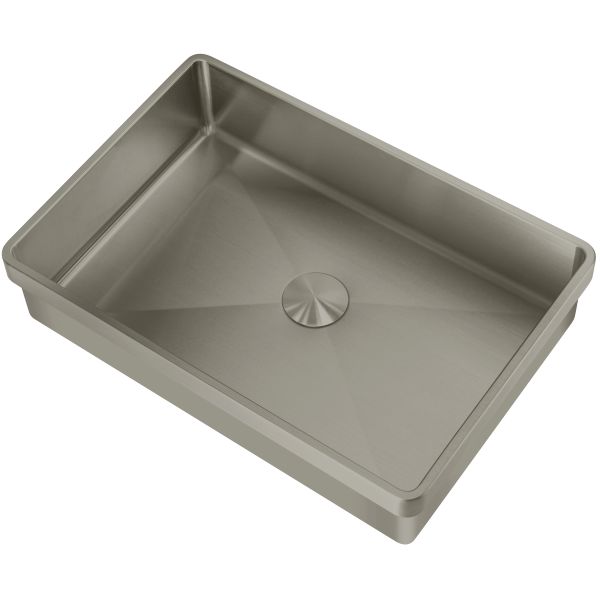 LAVABO A/S High Einbauwaschtisch, Edelstahl, PVD Gunmetal