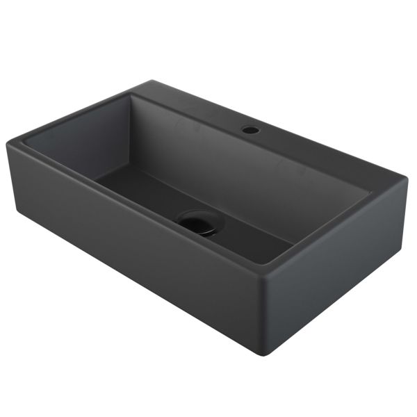 LAVABO A/S Boxo 1080 Slim Handwaschbecken, Schwarz matt