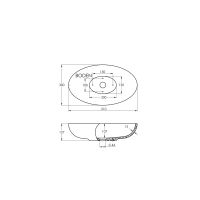 Treos Mineralguss Aufsatz Waschbecken Grau Matt