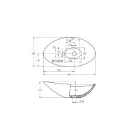 Treos Mineralguss Aufsatz Waschbecken Grau Matt