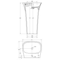 Treos Mineralguss Standwaschbecken Weiss Matt