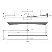 Treos Mineralguss Doppelwaschbecken Grau Matt