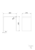 Steinberg Serie 432 Hocker 400mm x 270mm x 430mm, aus Polyresin, graphit