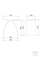 Steinberg Serie 432 Hocker 415mm x 225mm x 420mm, aus Polyresin, graphit