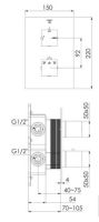 Steinberg Serie 160 Fertigmontageset zu Unterputzthermostat, mit 2-Wege-Umsteller