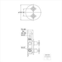 Steinberg Fertigmontageset zu Brause-Unterputzthermostat 1/2, chrom