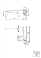 Steinberg 100 1824 3 Waschtisch-Armatur-Einhebelmischer, Ausladung 245 mm