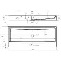 Treos Mineralguss Doppelwaschbecken Schwarz Matt